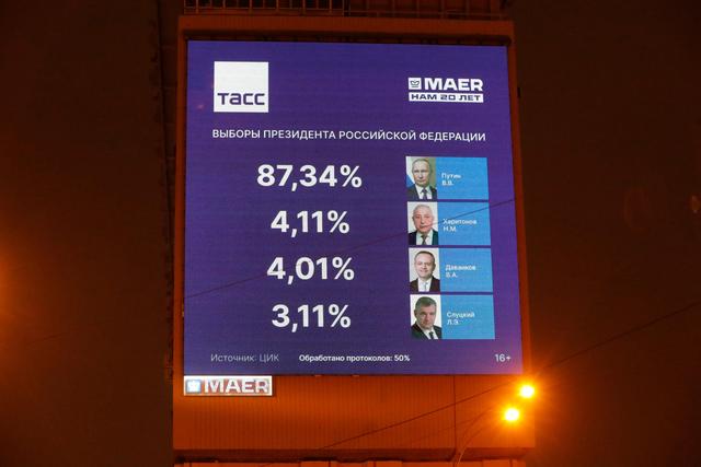 普京赢得俄总统选举 表示将继续推动国家发展_1710729062261